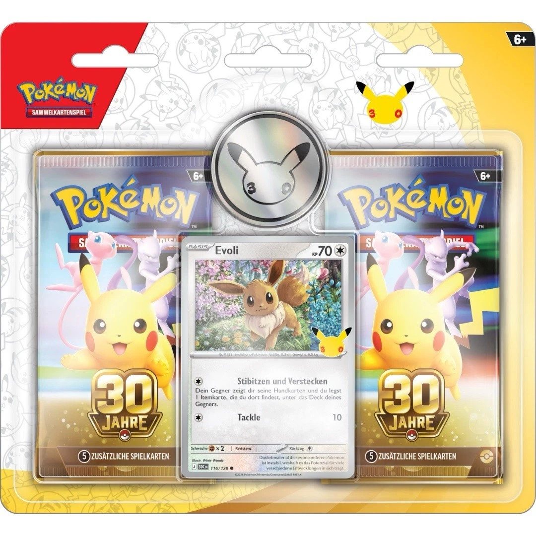 Pokémon-Sammelkartenspiel: 2er-Pack-Blister 30 Jahre
